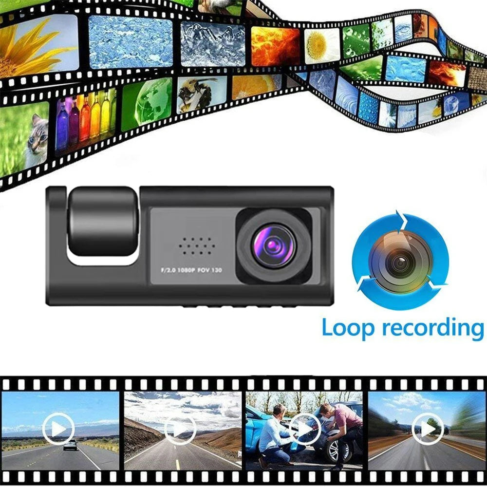 Car Dash Cam With IR Night Vision Loop Recording 3 Channel Cameras DVR Recorder 1080P Video Dashcam Inside Vehicle Camera DVRs