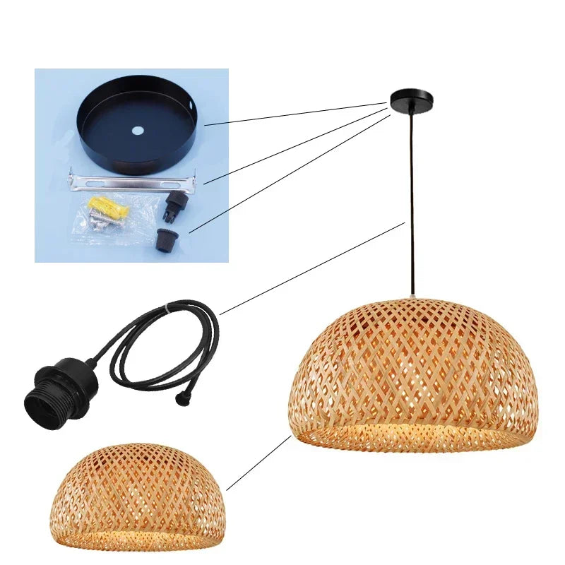 Luminária de Bambu Artesanal – Elegância e Aconchego Natural
