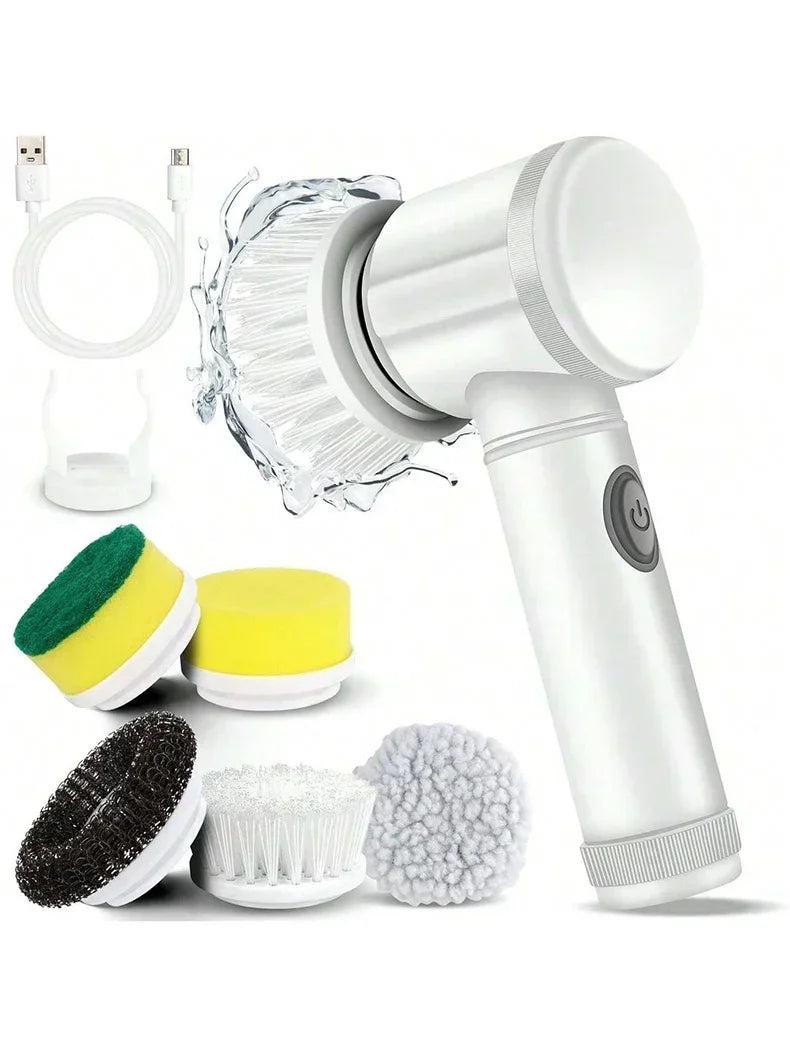 Escova Elétrica Sem Fio 5 em 1 – Turbo Power à Prova d’Água