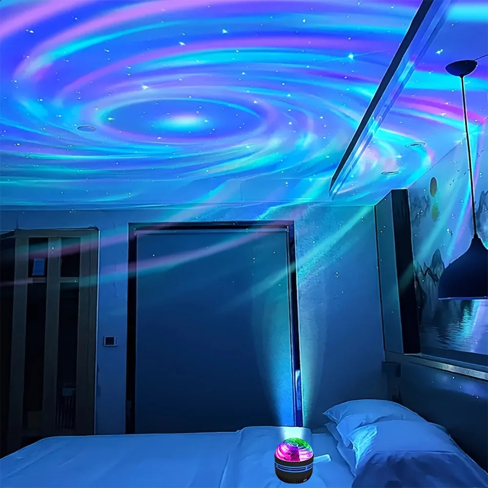 . Luminária Projetora Céu Estrelado – Luz Noturna LED Galaxy com Controle Remoto e Efeitos Sonoros Ativos