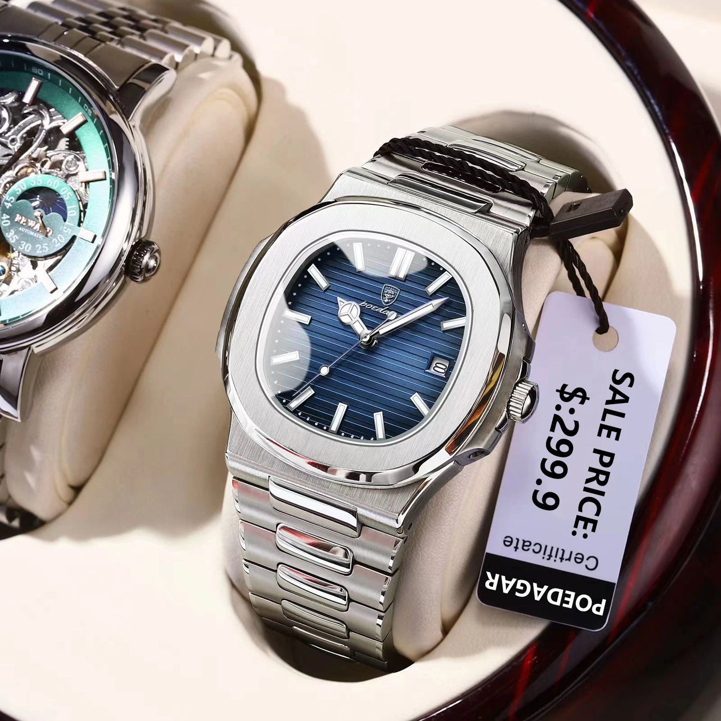POEDAGAR Luxury Men's Waterproof Quartz Watch