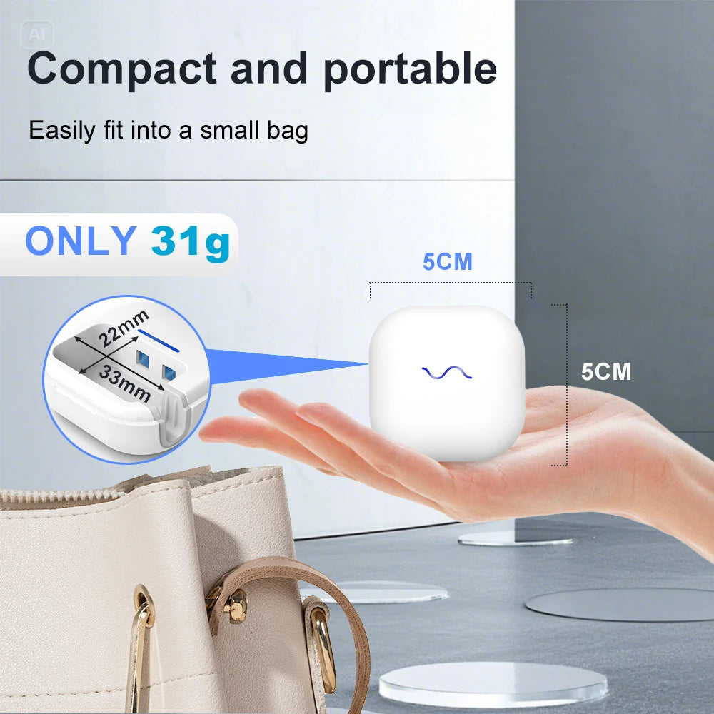 AiQUE 99.99% Sterilization Shell 280nm UV Toothbrush Sterilizer Mini Portable 350mAh Rechargeable Travel Case Bathroom