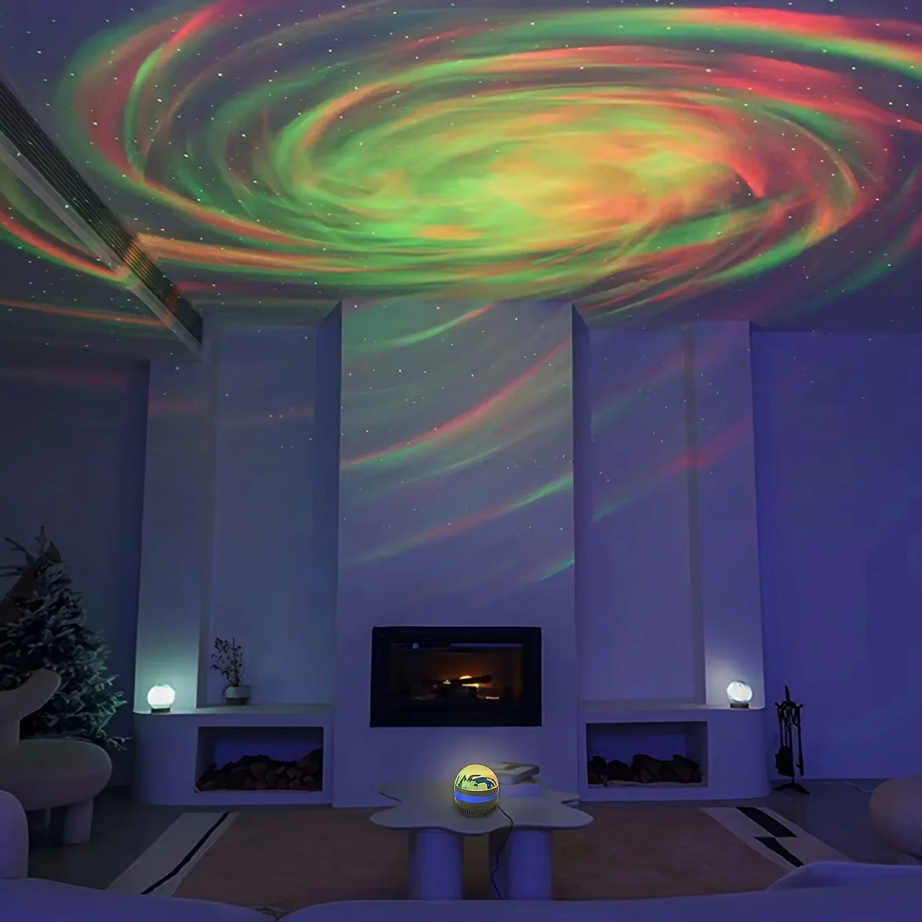. Luminária Projetora Céu Estrelado – Luz Noturna LED Galaxy com Controle Remoto e Efeitos Sonoros Ativos