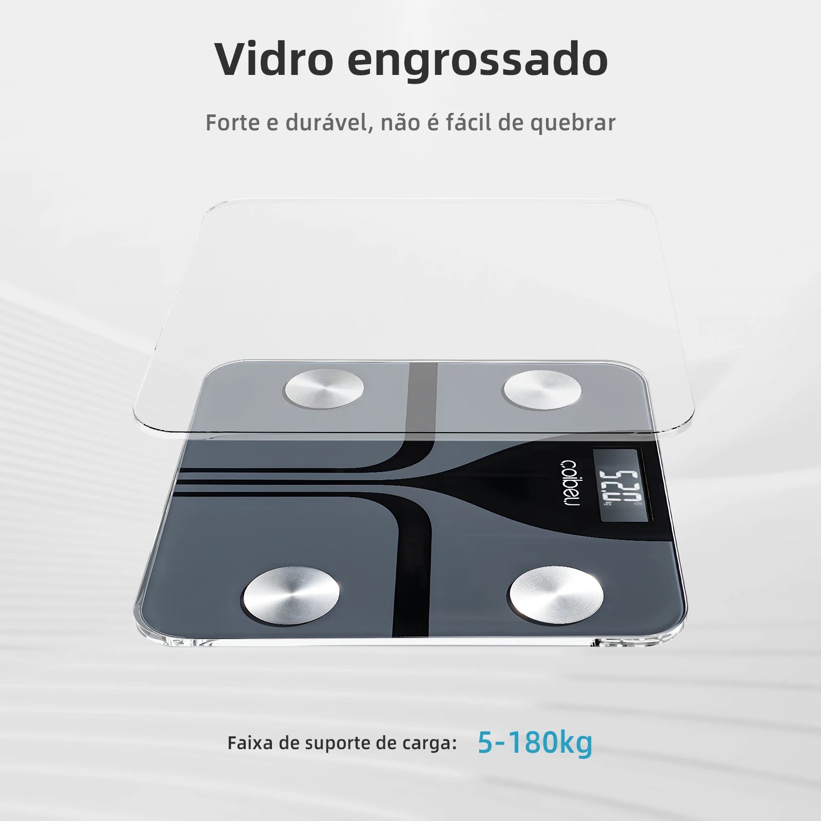 Smart Scale COIBEU, Balança 17 em 1, seu verdadeiro corpo seu real progresso