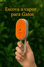 Escova A Vapor Para Gatos Cães 3 Em 1 Premium + Ebook