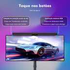 Barra de Luz LED para Monitor – RGB, Touch e Filtro de Luz Azul