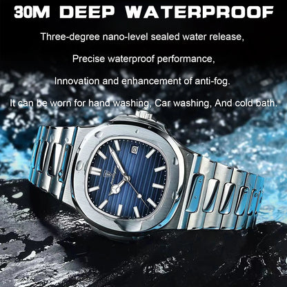 POEDAGAR Luxury Men's Waterproof Quartz Watch