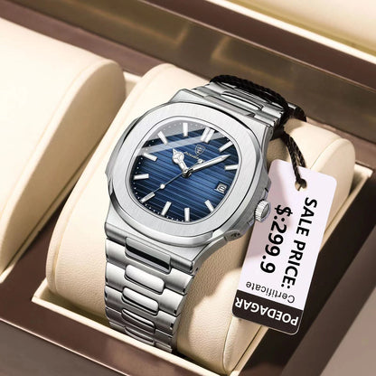 POEDAGAR Luxury Men's Waterproof Quartz Watch