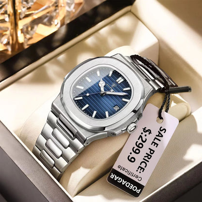 POEDAGAR Luxury Men's Waterproof Quartz Watch