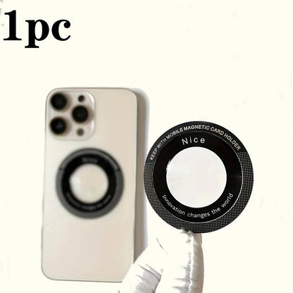 Upgraded Aluminum Alloy Vacuum Magnetic Car Phone Holder with 360° Rotation & Foldable Design Strong Magnetic Absorption