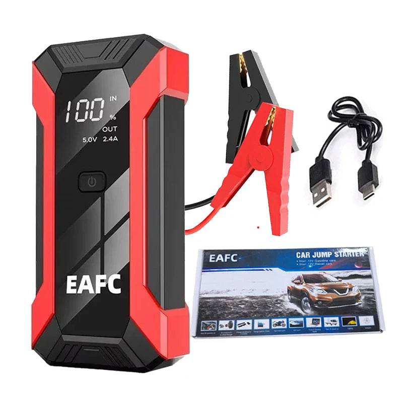 EAFC 12V Car Jump Start 600A-2000A Car Battery Starter Booster Auto Starting Device Emergency Start Portable Power Bank